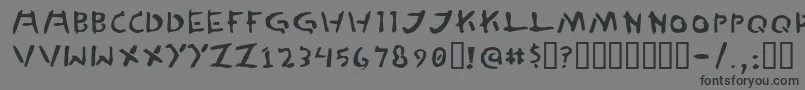 フォントTedCannon – 黒い文字の灰色の背景