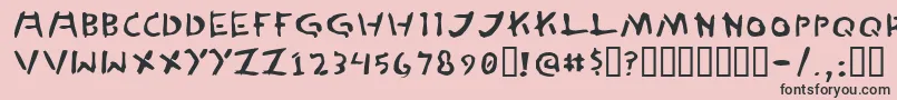 フォントTedCannon – ピンクの背景に黒い文字