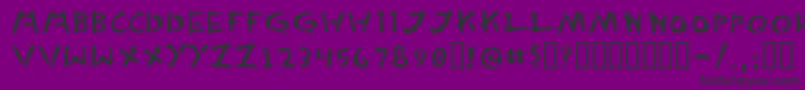 TedCannon-Schriftart – Schwarze Schriften auf violettem Hintergrund