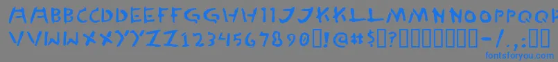 Шрифт TedCannon – синие шрифты на сером фоне