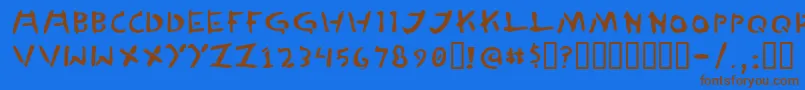 Шрифт TedCannon – коричневые шрифты на синем фоне