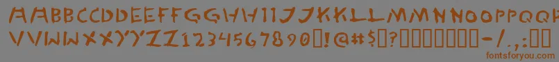 Шрифт TedCannon – коричневые шрифты на сером фоне