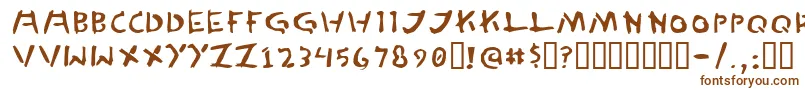 フォントTedCannon – 白い背景に茶色のフォント