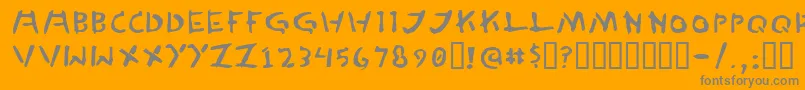 TedCannon Font – Gray Fonts on Orange Background