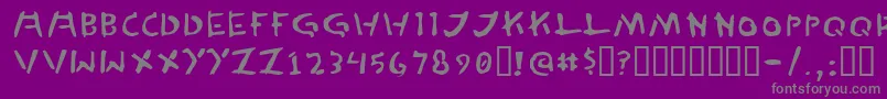 フォントTedCannon – 紫の背景に灰色の文字