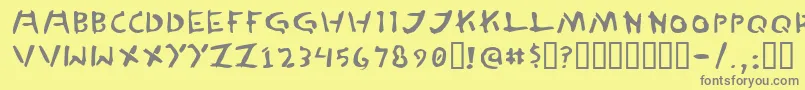 Шрифт TedCannon – серые шрифты на жёлтом фоне