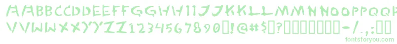 Шрифт TedCannon – зелёные шрифты на белом фоне