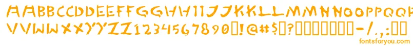 TedCannon Font – Orange Fonts on White Background