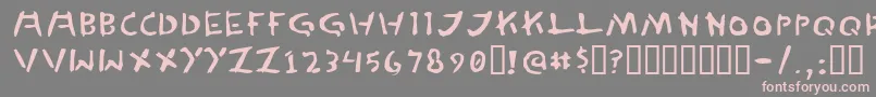 フォントTedCannon – 灰色の背景にピンクのフォント