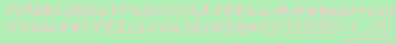 Шрифт TedCannon – розовые шрифты на зелёном фоне