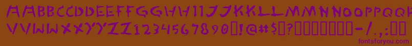Шрифт TedCannon – фиолетовые шрифты на коричневом фоне