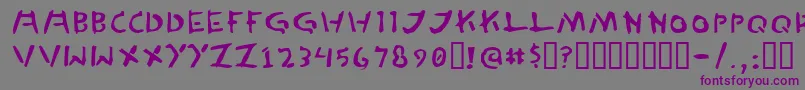 Шрифт TedCannon – фиолетовые шрифты на сером фоне