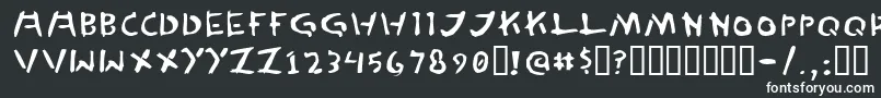 フォントTedCannon – 黒い背景に白い文字