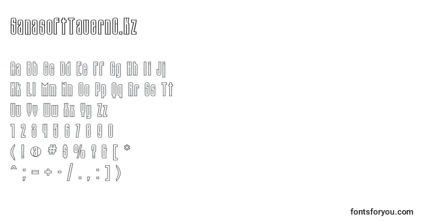 Шрифт SanasoftTauernC.Kz – алфавит, цифры, специальные символы