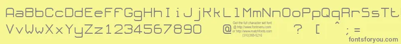 フォントOlort – 黄色の背景に灰色の文字