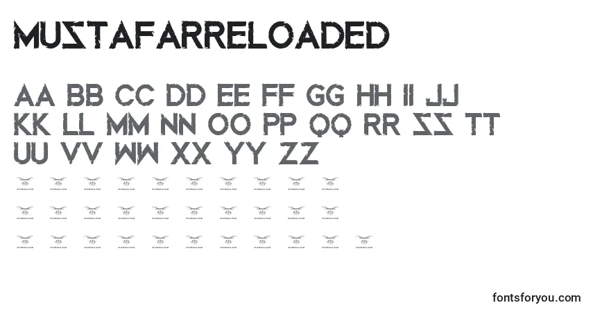 Schriftart Mustafarreloaded – Alphabet, Zahlen, spezielle Symbole