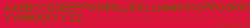 Mustafarreloaded Font – Brown Fonts on Red Background