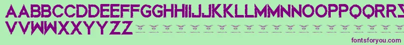 Mustafarreloaded Font – Purple Fonts on Green Background