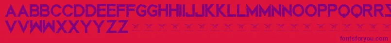 Mustafarreloaded Font – Purple Fonts on Red Background