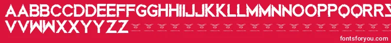 Mustafarreloaded Font – White Fonts on Red Background