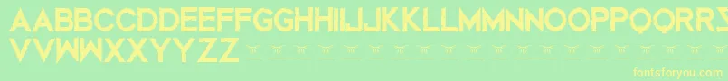 Mustafarreloaded Font – Yellow Fonts on Green Background