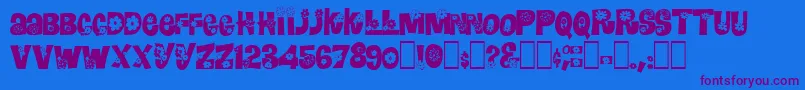 Police RomashulkaNormal – polices violettes sur fond bleu