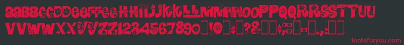 RomashulkaNormal Font – Red Fonts on Black Background