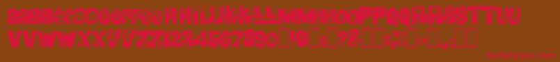 RomashulkaNormal Font – Red Fonts on Brown Background