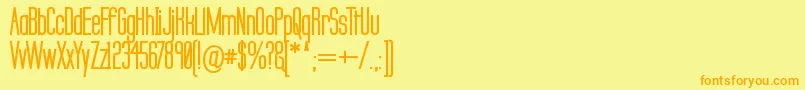 Labtsecb Font – Orange Fonts on Yellow Background