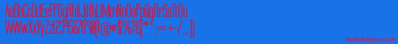 Labtsecb Font – Red Fonts on Blue Background