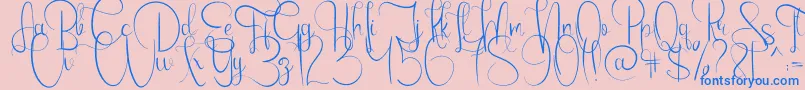 Emanuela Font – Blue Fonts on Pink Background