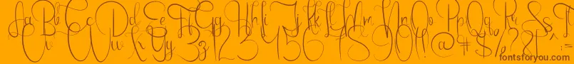Emanuela Font – Brown Fonts on Orange Background