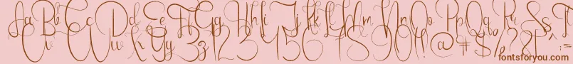 Emanuela Font – Brown Fonts on Pink Background