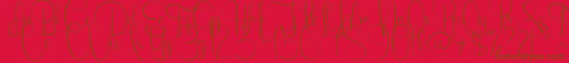 Emanuela Font – Brown Fonts on Red Background