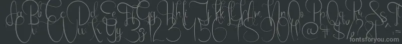 Emanuela Font – Gray Fonts on Black Background