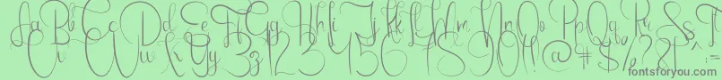 Emanuela Font – Gray Fonts on Green Background
