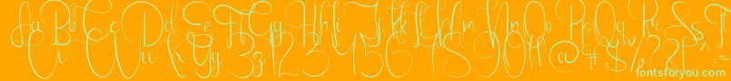 Emanuela Font – Green Fonts on Orange Background