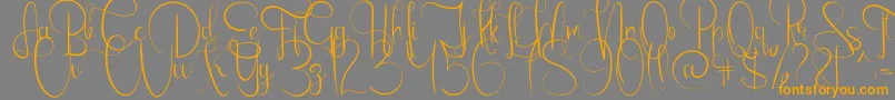 Emanuela Font – Orange Fonts on Gray Background