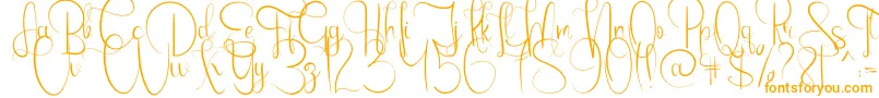Emanuela Font – Orange Fonts on White Background