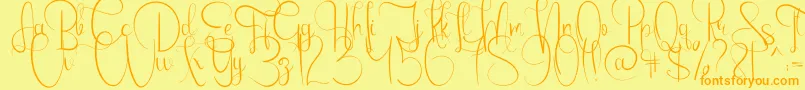 Emanuela Font – Orange Fonts on Yellow Background