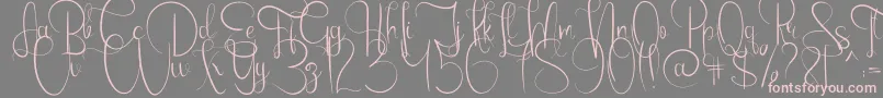 Emanuela Font – Pink Fonts on Gray Background