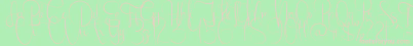 Emanuela Font – Pink Fonts on Green Background