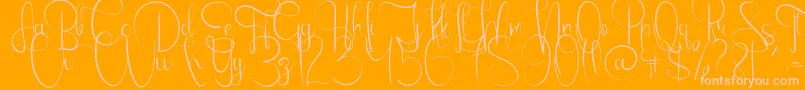 Emanuela Font – Pink Fonts on Orange Background