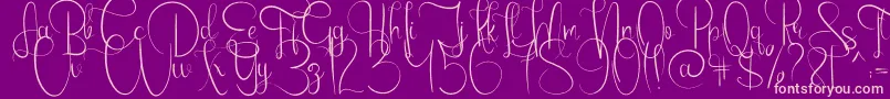 Emanuela Font – Pink Fonts on Purple Background