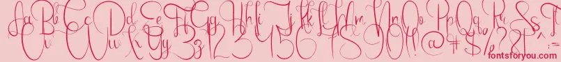 Emanuela Font – Red Fonts on Pink Background