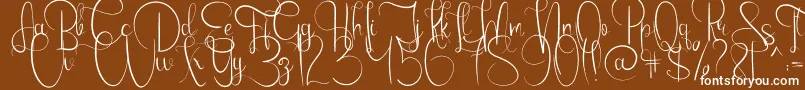 Emanuela Font – White Fonts on Brown Background