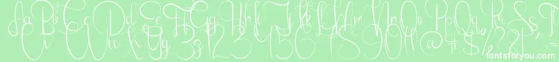 Emanuela Font – White Fonts on Green Background