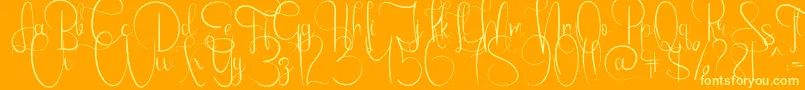 Emanuela Font – Yellow Fonts on Orange Background