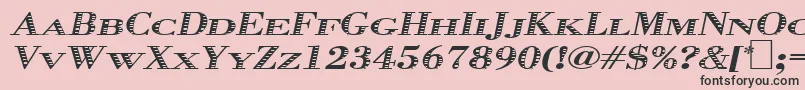 GraphisObliqueフォントについての詳細 フォントGraphisOblique – ピンクの背景に黒い文字