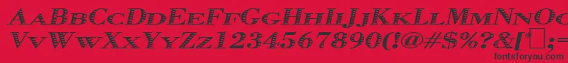 GraphisOblique Font – Black Fonts on Red Background